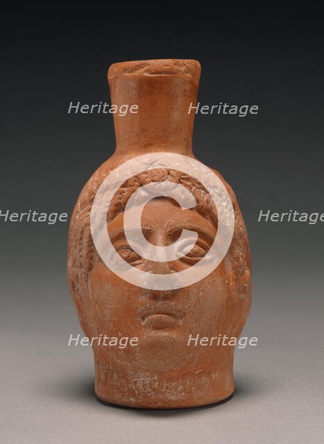 Red-Slip Head Vase, about 300. Creator: Unknown.