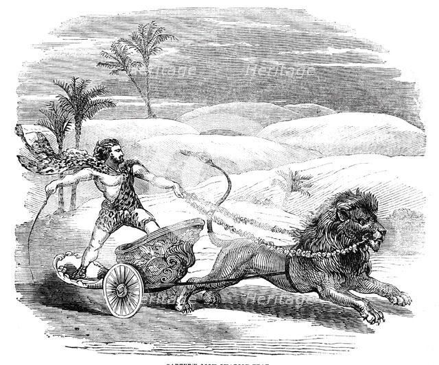 Carter's Lion Chariot Feat, 1844. Creator: Unknown.