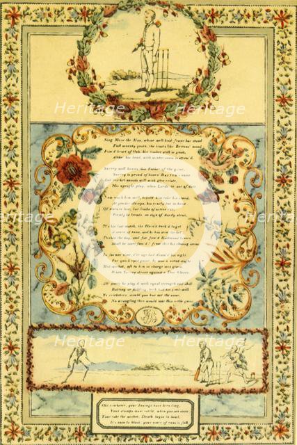 'Cricket Song in Honour of Honest Baxter of Surrey', 1839, (1947).  Creator: Unknown.