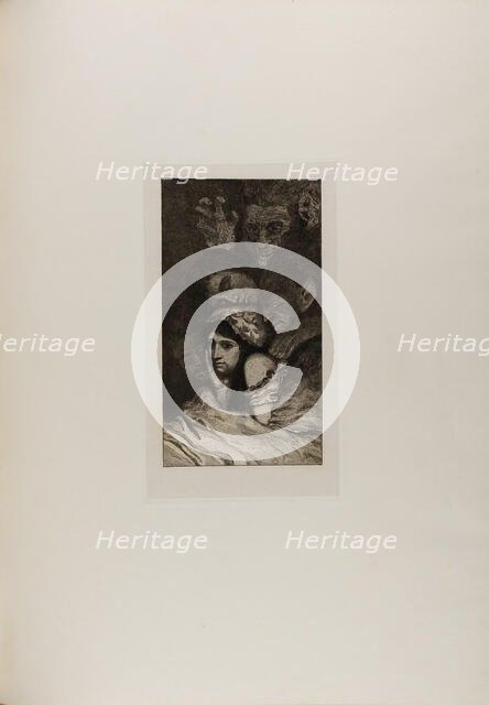 Dreams, plate three from A Life, 1884. Creator: Max Klinger.