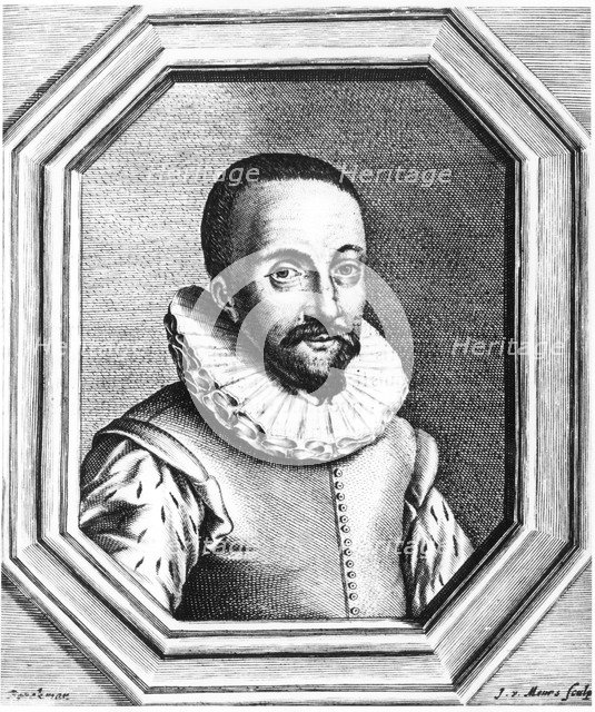Hans Lippershey, Dutch optician credited with the discovery of the telescope, 1655. Artist: Unknown