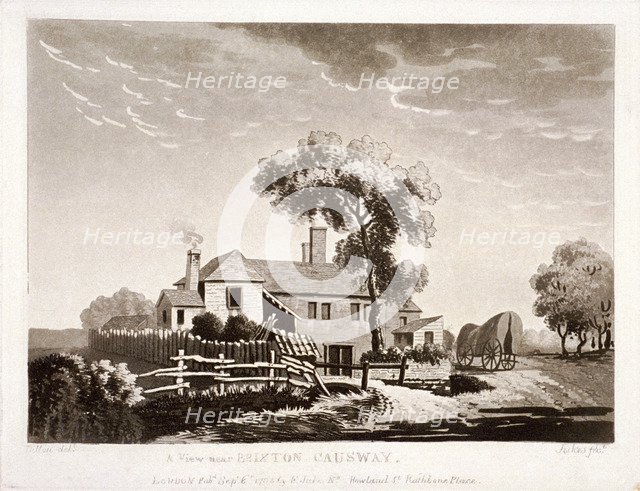 View near Brixton Causeway, Lambeth,  London, 1785. Artist: Francis Jukes
