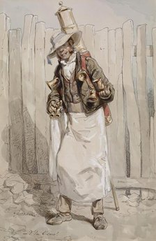 V'la l'coco: The Chocolate Vendor, 1855-1857. Creator: Paul Gavarni.