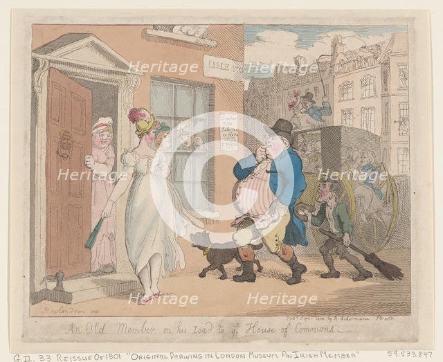 An Old Member on his Road to the House of Commons, September 1, 1802., September 1, 1802. Creator: Thomas Rowlandson.