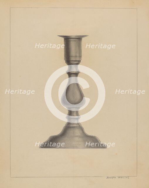 Candlestick, c. 1936. Creator: Joseph Wolins.