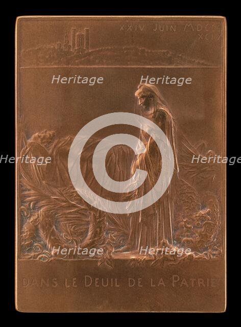France Mourning the President of the Republic [reverse], 1894. Creator: Louis Oscar Roty.
