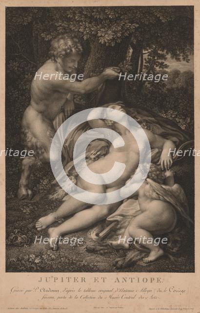 Jupiter and Antiope. Creator: Pierre Audouin (French, 1768-1822).