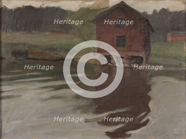 Beach shed, 1900-1944. Creator: Vilho Sjöström.