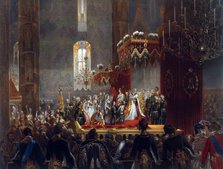 Homage from the Imperial Family to Tsar Alexander II, Moscow, 1856.  Artist: Mihály Zichy