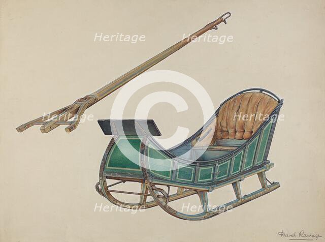 Sleigh, 1935/1942. Creator: David Ramage.
