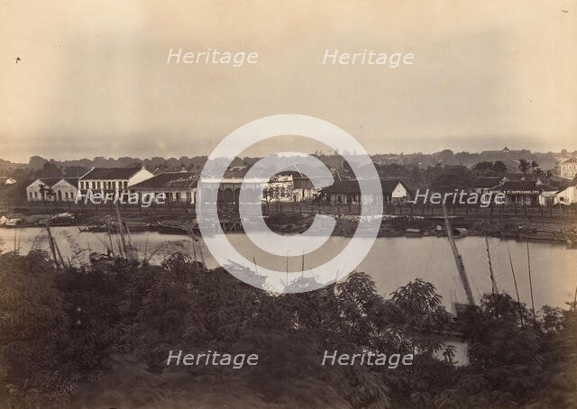 Vue de Saïgon (Feuille No. 2), 1866. Creator: Emile Gsell.