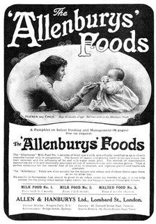 The 'Allenburys Foods', 1909. Creator: Unknown.