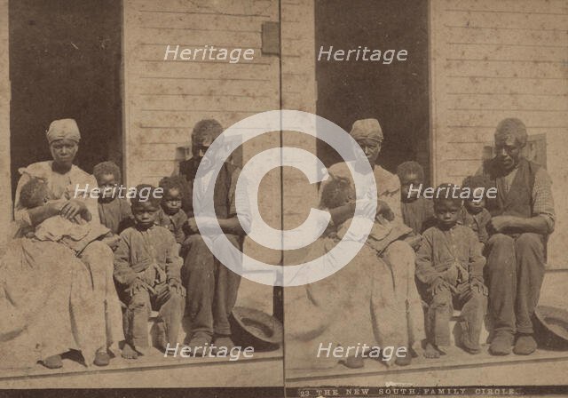 The New South family circle, [Family group on a porch], (1868-1900?). Creator: Unknown.