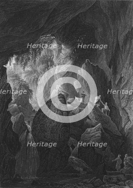 'Dunold Mill-Hole, near Lancaster', 1845. Artist: Robert Sands.