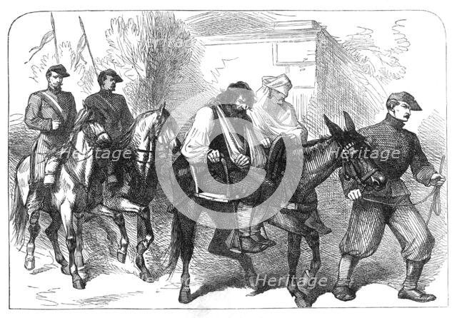 The Civil War in France: wounded insurgent prisoners brought into Versailles, 1871. Creator: Unknown.