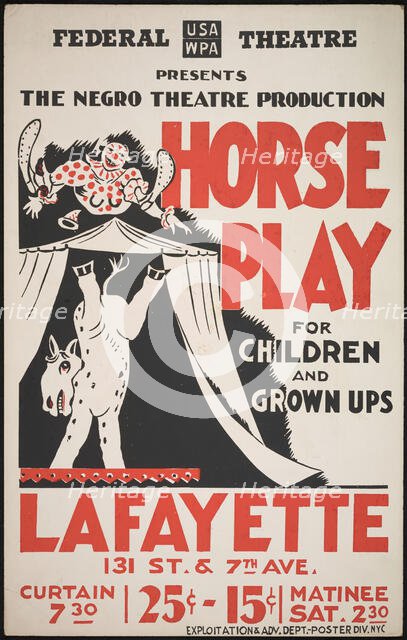 Horse Play, Harlem, New York, [193-]. Creator: Unknown.
