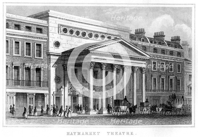 Haymarket Theatre, Westminster, London, 19th century. Artist: Unknown