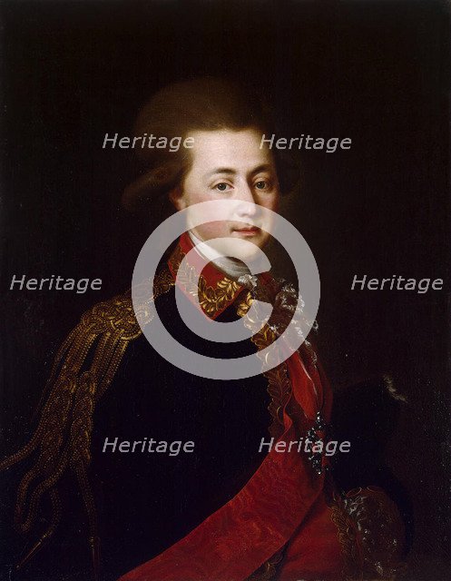 Portrait of the palace-aide-de-camp Alexander Lanskoy, the Catherine II' favorite, 1784. Artist: Anonymous  
