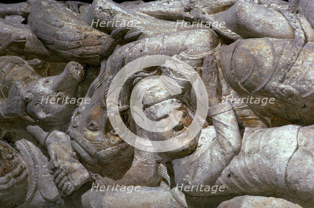 Detail from a carving on Souillac Abbey, 12th century. Artist: Unknown