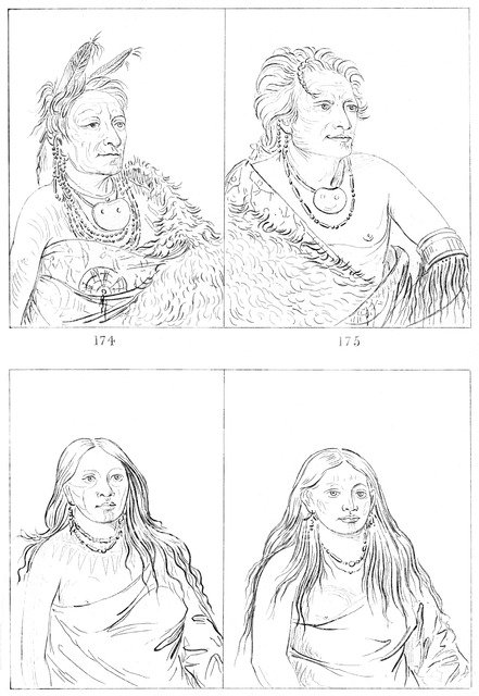 Pawnees, 1841.Artist: Myers and Co