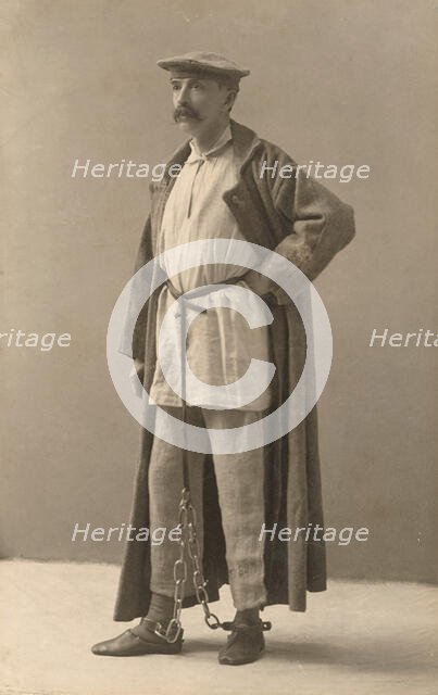 GK [ie, George Kennan] in Siberian exile dress, each piece given by an exile..., between 1886 and 90 Creator: Unknown.