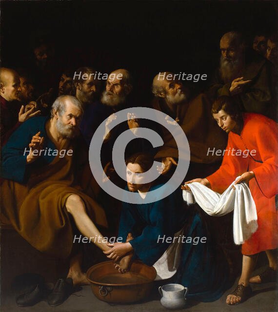 The washing of the feet, First half of the 17th century. Creator: Maestro di Resina.