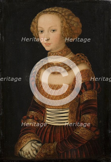 Portrait of a young woman. (Princess Emilie of Saxony?), ca 1537.