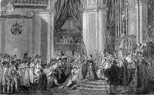 Napoleon crowns Empress Josephine, Notre Dame, Paris, 2nd December 1804 (1882-1884). Creator: Unknown.