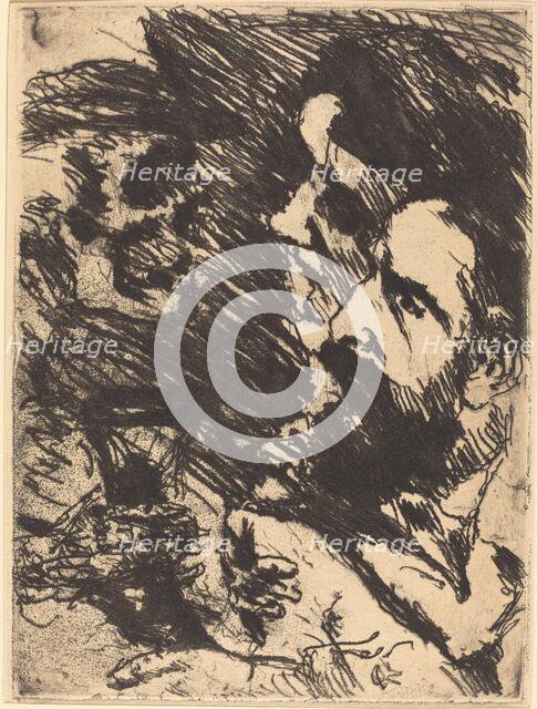 Tod bei Strucks (Death Visits the Strucks), 1921 (published 1922). Creator: Lovis Corinth.