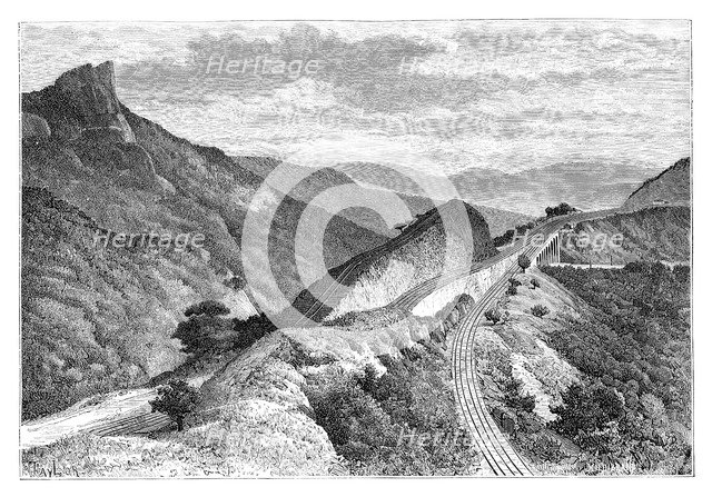 The Bhor Ghat, near Khandala, India, 1895.Artist: Taylor