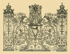 Section of the Tijou Screen, late 17th century, (1881).  Creator: J Brooke.