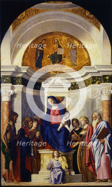 Virgin and Child with Saints John the Baptist, Cosmas and Damian, Catherine and Paul, ca 1506-1507. Artist: Cima da Conegliano, Giovanni Battista (ca. 1459-1517)