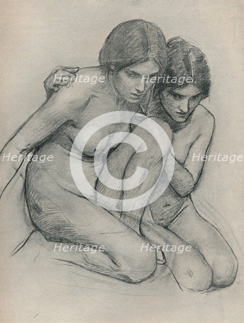 'Study for The Nymphs Finding the Head of Orpheus', c1899 Artist: John William Waterhouse.