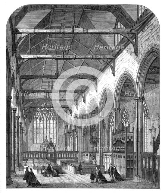 The Dutch Church, Austinfriars, recently restored, 1865. Creator: Unknown.