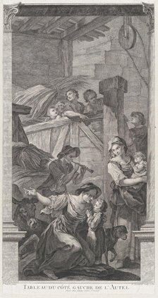 The Chapel of the Enfants-Trouvés in Paris: L'Adoration des bergers, 1752. Creator: Etienne Fessard.