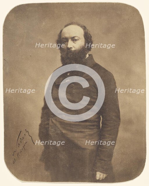 Portrait of Théodore Rousseau (1812-1867) , 1855-1859. Creator: Nadar, Gaspard-Félix (1820-1910).