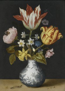 Still Life of Flowers in a Wan-Li Vase. Artist: Bosschaert, Ambrosius, the Elder (1573-1621)