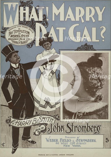 'What! Marry dat gal?', 1899.  Creator: Unknown.