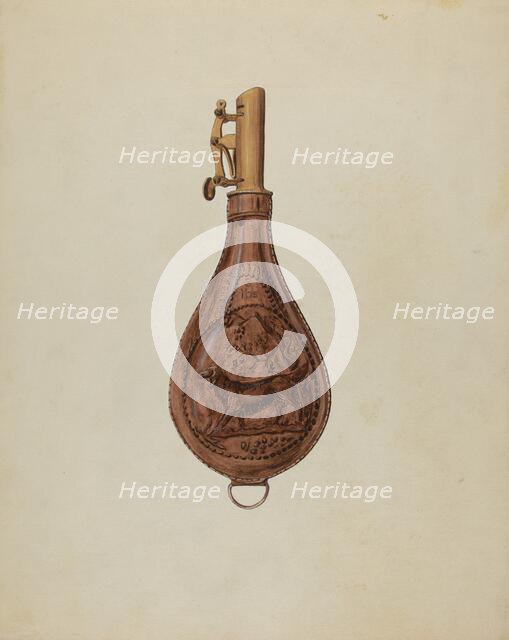 Powder Horn, c. 1936. Creator: Vincent Murphy.