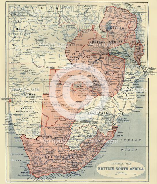 'General Map of British South Africa', 1900. Creator: Unknown.