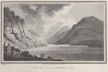 Snowdon from Llanberris Lake, from "Remarks on a Tour to North and South Wales, 1799. Creator: John Hill.