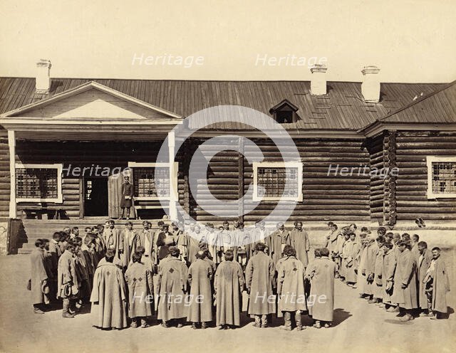 Roll Call of Hard Labor Convicts Serving Their Sentence in Prison, 1891. Creator: Aleksei Kuznetsov.
