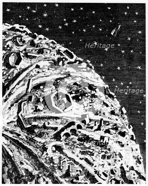 Illustration from De la Terre a la Lune by Jules Verne, 1865. Artist: Unknown