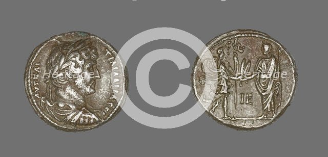 Tetradrachm (Coin) Portraying Emperor Hadrian, 131. Creator: Unknown.