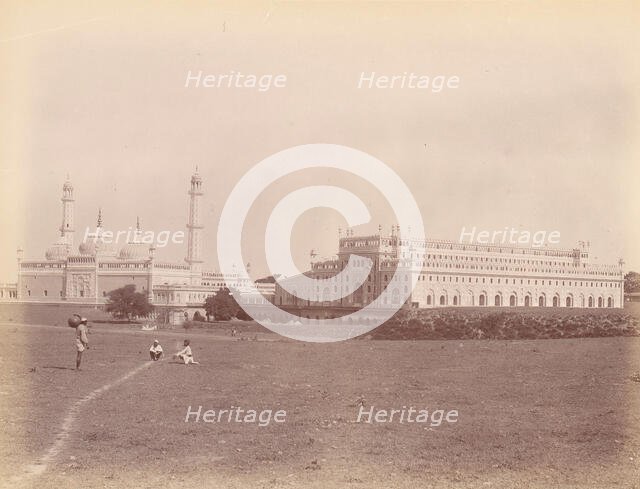 Asafi Mosque and the Bara Imambara, Lucknow, India, 1860s-70s. Creator: Unknown.