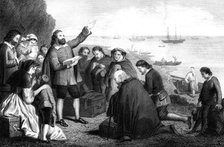 Embarkation of the Pilgrim Fathers, 1620. Artist: Unknown