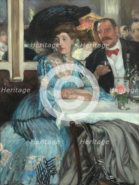 At Mouquin's, 1905. Creator: William James Glackens.