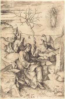 Saint John on Patmos, c. 1480/1490. Creator: Master B. M..