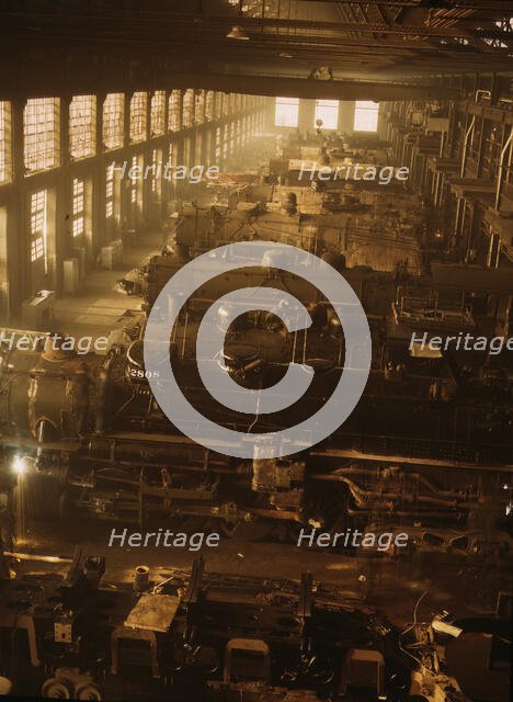Chicago and North Western railroad locomotive shops, Chicago, Ill., 1942. Creator: Jack Delano.