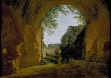 A View of a Garden, seen from within a Roman Vault, 1802-1824. Artist: Francois-Marius Granet.